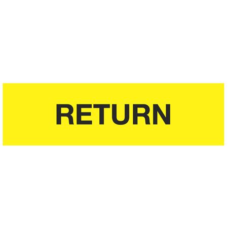 ANSI Pipe Marker - Return (Yellow) - PK/10